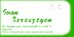ivan keresztyen business card